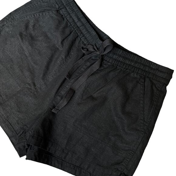 J. Crew Black linen drawstring Women's Shorts - Picture 3 of 7
